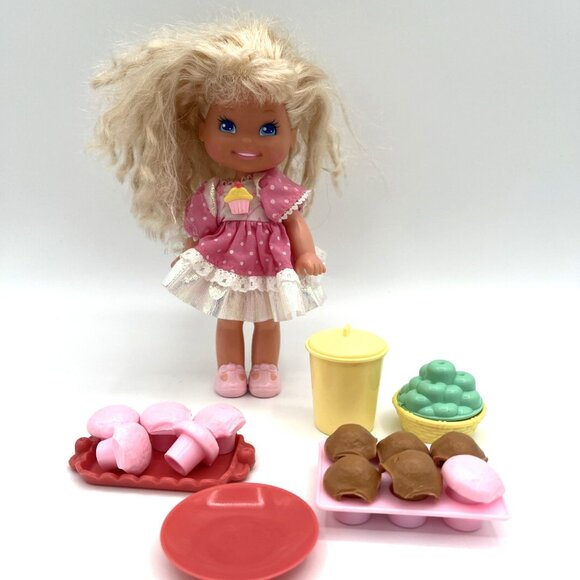 Vintage Cherry Merry Muffin Doll 6" Toy Lot w/ Muffins & Accessories 1989 - Picture 1 of 16